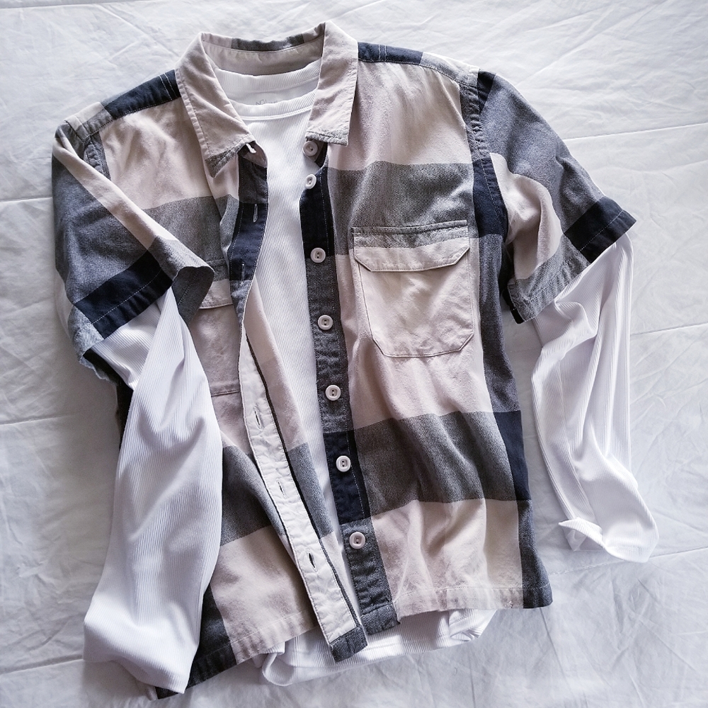 🌿Christopher & Banks Flannel ◇ Plaid Short Sleeve